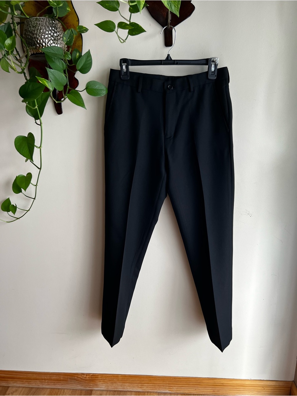 Lucky Brand Men’s Modern Fit Black Pleated Dress Pants W29 L30